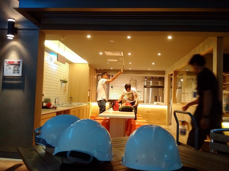 KidZania SG - Putting together the final touches to the kitchen of an F&B establishment