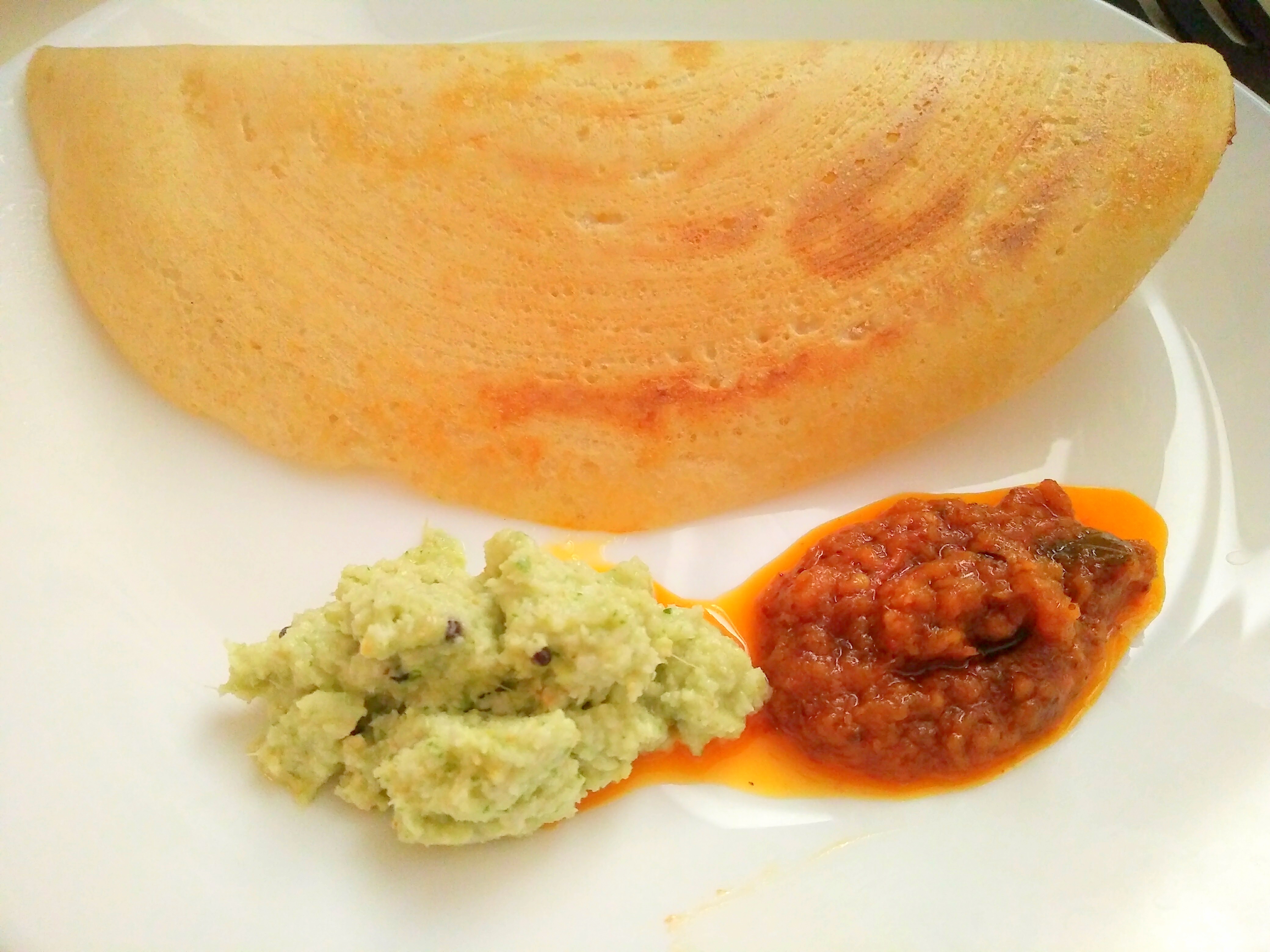 Brown Rice Dosa & coconut chutney!