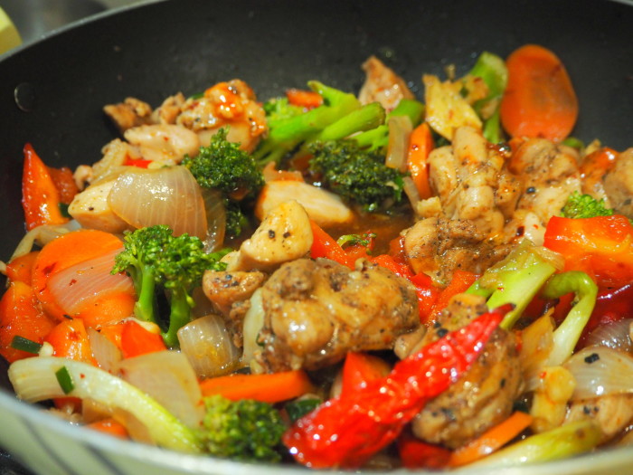 Stir fry chicken