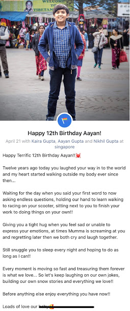 Aayan 12 birthday