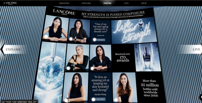 Lancome 100 Inspiring women Singapore